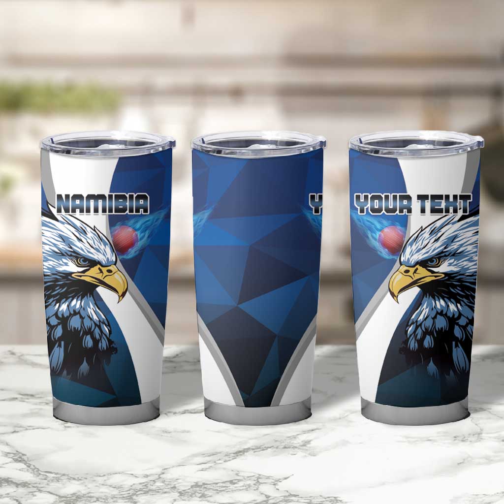 Custom Afro Namibia Cricket Tumbler Cup Go Eagles LT15
