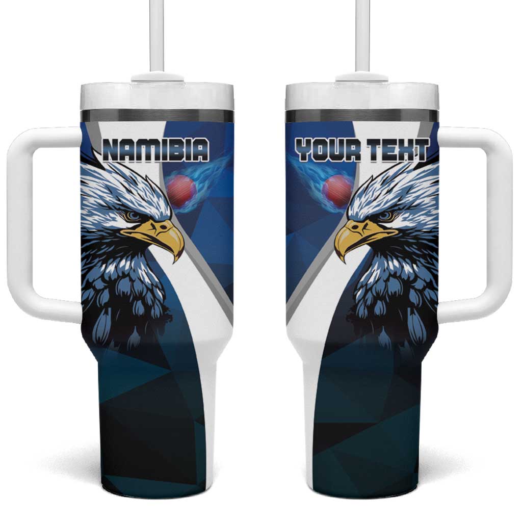 Custom Afro Namibia Cricket Tumbler With Handle Go Eagles LT15