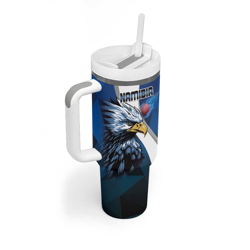 Custom Afro Namibia Cricket Tumbler With Handle Go Eagles LT15
