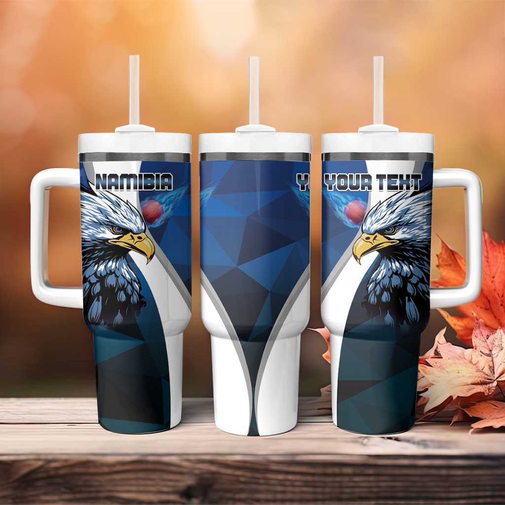 Custom Afro Namibia Cricket Tumbler With Handle Go Eagles LT15
