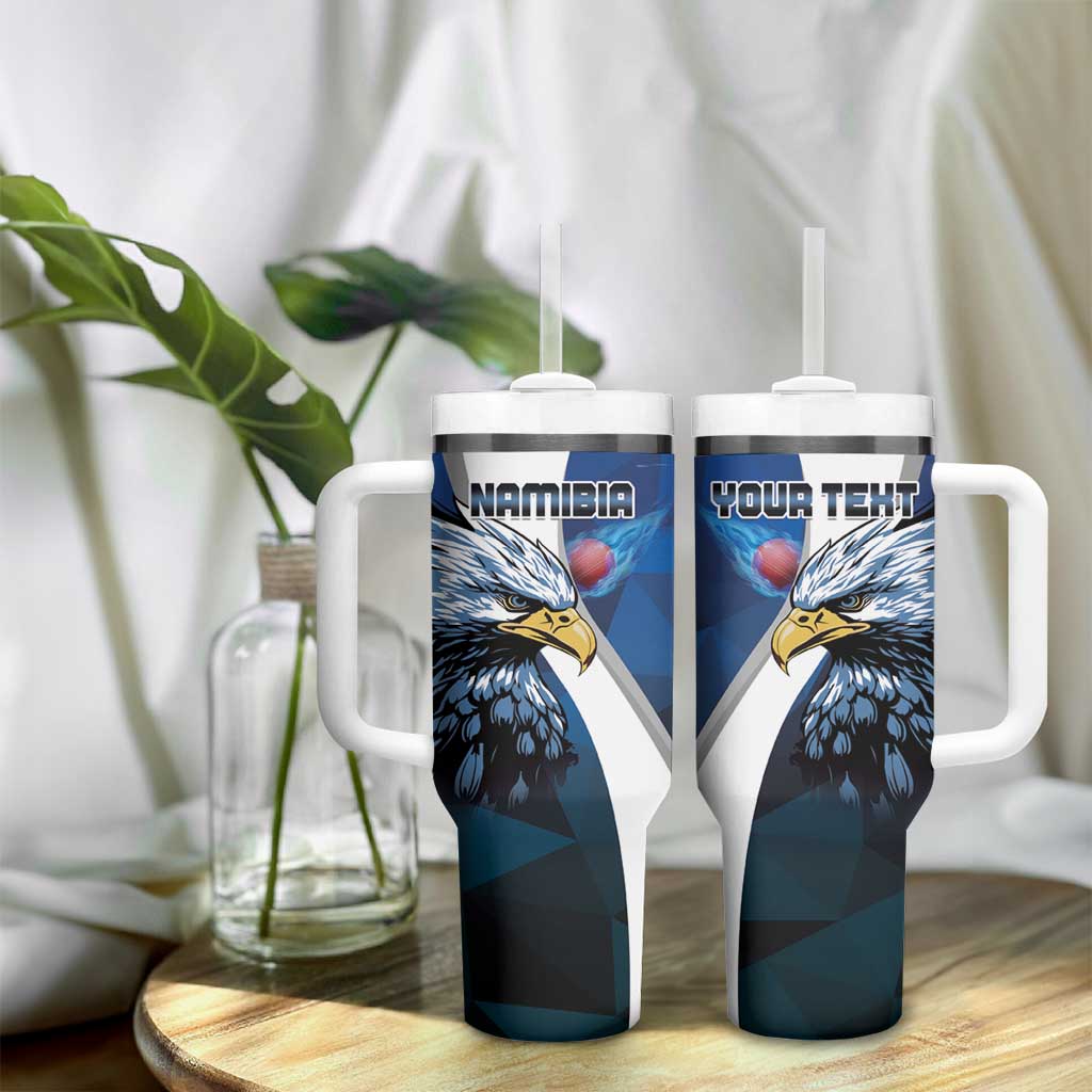 Custom Afro Namibia Cricket Tumbler With Handle Go Eagles LT15