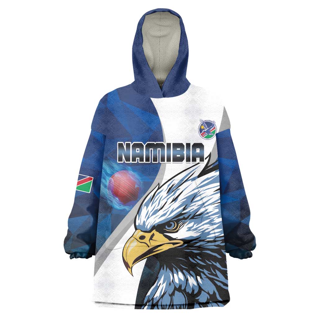 Custom Afro Namibia Cricket Wearable Blanket Hoodie Go Eagles LT15