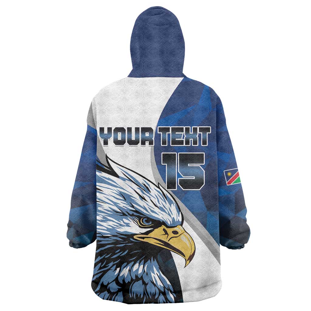 Custom Afro Namibia Cricket Wearable Blanket Hoodie Go Eagles LT15