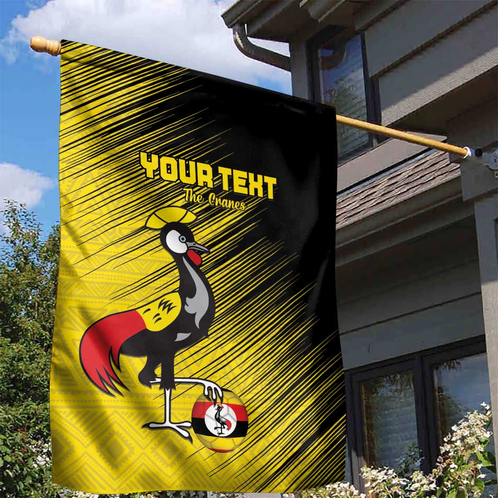 Uganda Football Custom Garden Flag African Pattern Mix Grunge Style - Yellow Color LT15