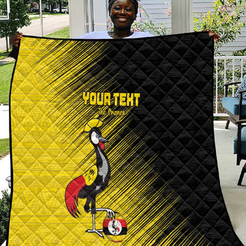 Uganda Football Custom Quilt African Pattern Mix Grunge Style - Yellow Color LT15