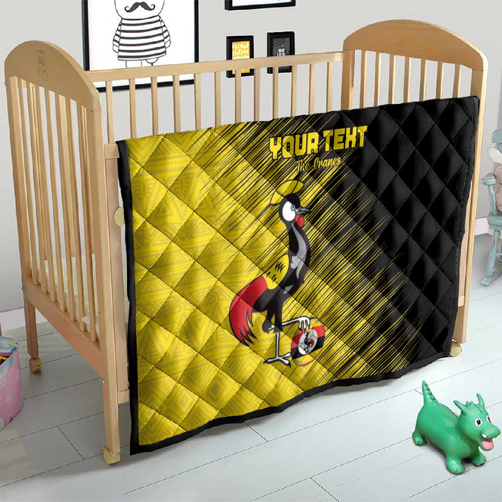 Uganda Football Custom Quilt African Pattern Mix Grunge Style - Yellow Color LT15