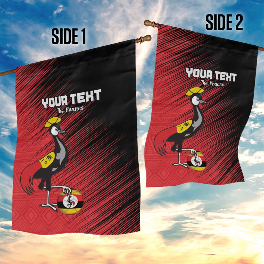 Uganda Football Custom Garden Flag African Pattern Mix Grunge Style - Red Color LT15