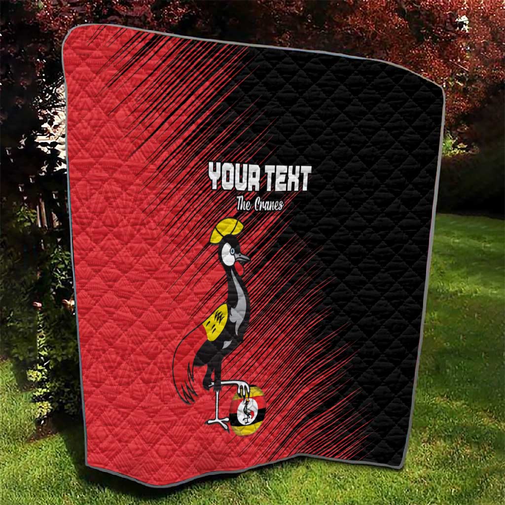 Uganda Football Custom Quilt African Pattern Mix Grunge Style - Red Color LT15
