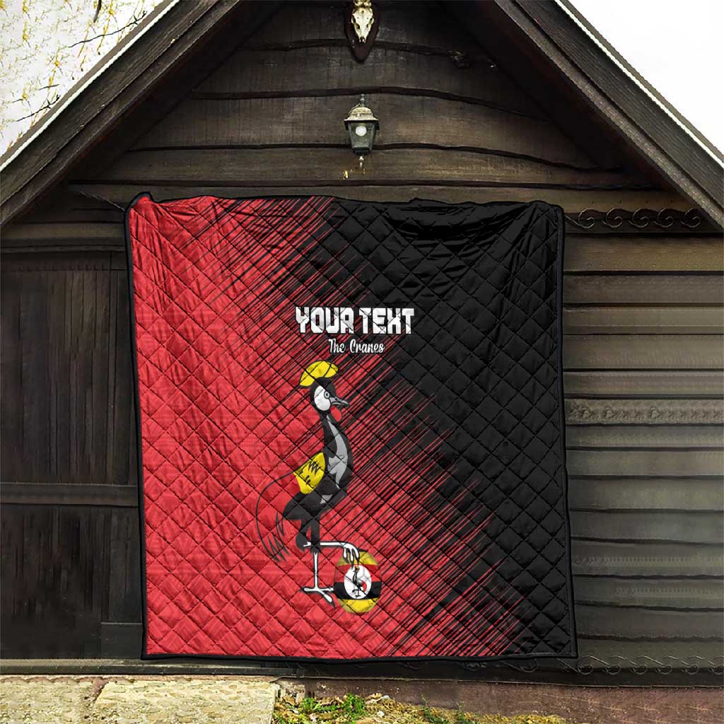 Uganda Football Custom Quilt African Pattern Mix Grunge Style - Red Color LT15