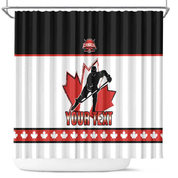 Custom Canada Ice Hockey Shower Curtain Go Team Canada LT15