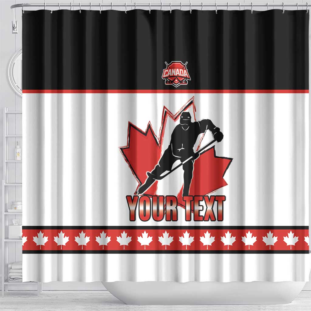 Custom Canada Ice Hockey Shower Curtain Go Team Canada LT15