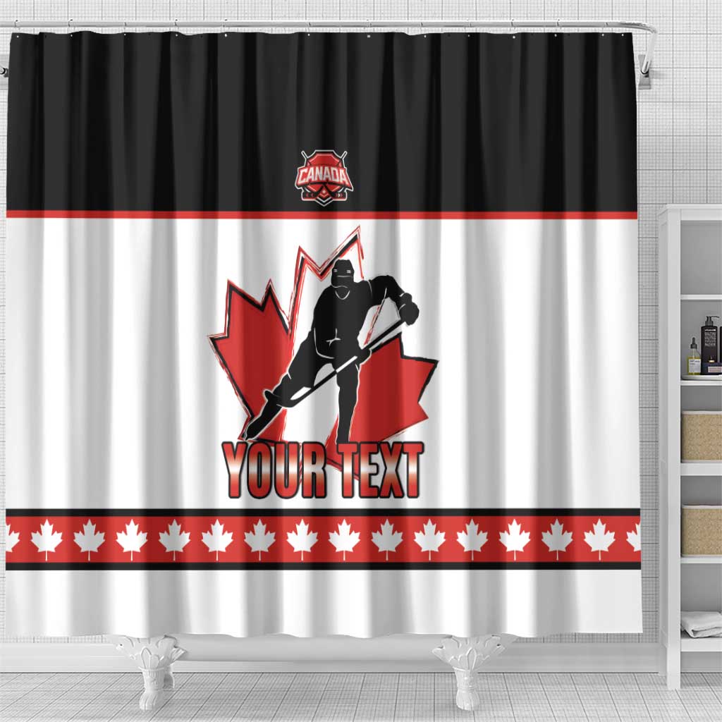 Custom Canada Ice Hockey Shower Curtain Go Team Canada LT15