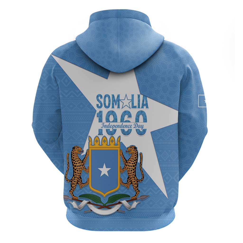 Personalized Somalia 1960 Independence Day Hoodie Coat Of Arms Islamic Mix African Pattern LT15