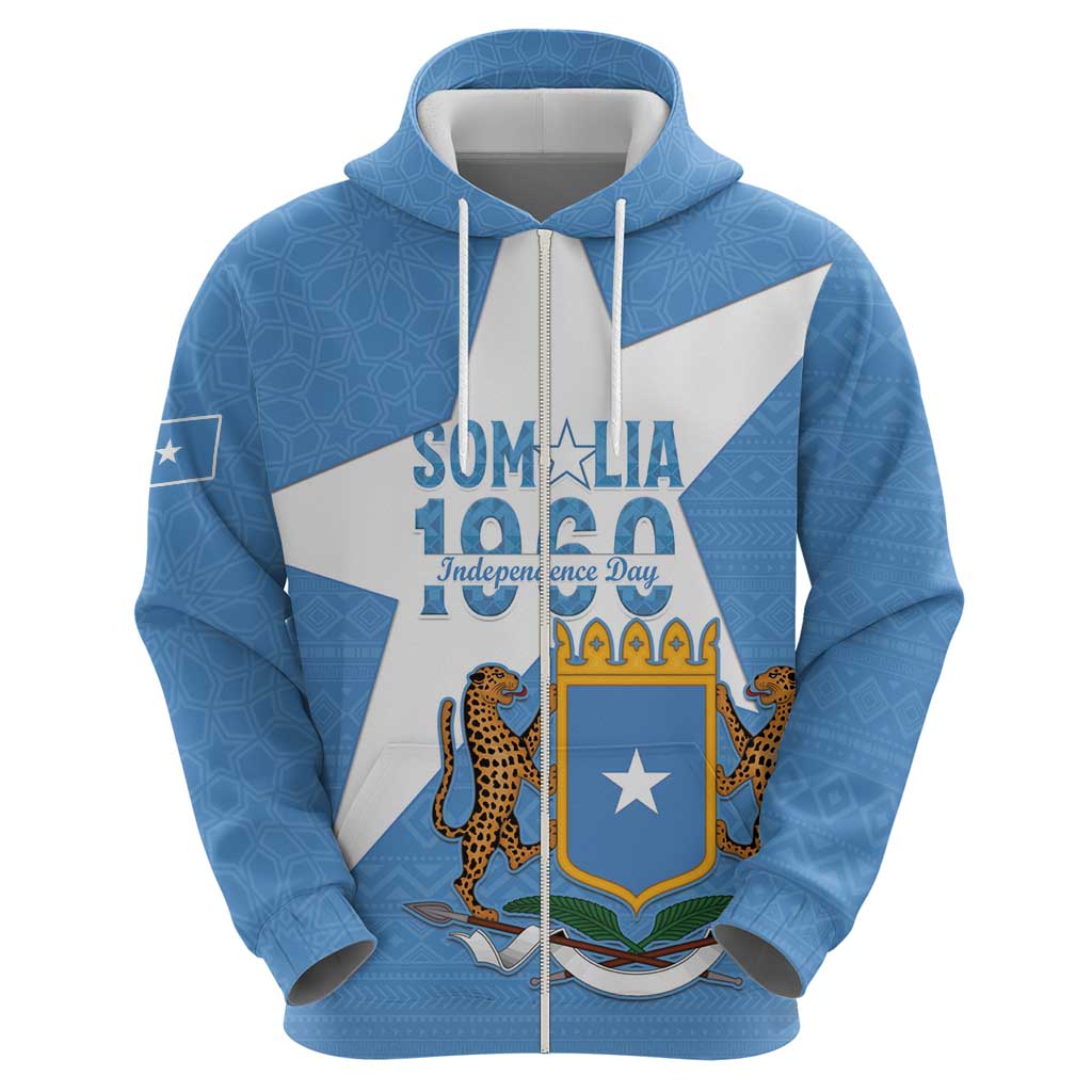 Personalized Somalia 1960 Independence Day Hoodie Coat Of Arms Islamic Mix African Pattern LT15