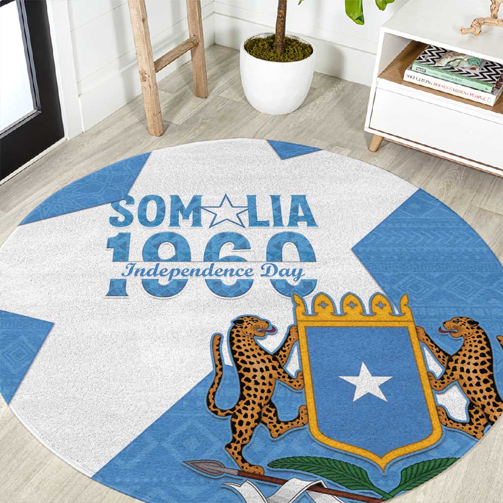 Personalized Somalis Independence Day Round Carpet Soomaaliya Arise Somalis! LT15