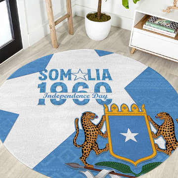 Personalized Somalis Independence Day Round Carpet Soomaaliya Arise Somalis! LT15