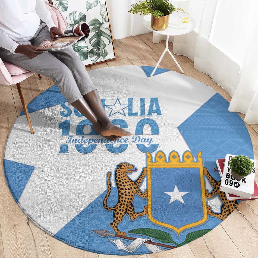 Personalized Somalis Independence Day Round Carpet Soomaaliya Arise Somalis! LT15