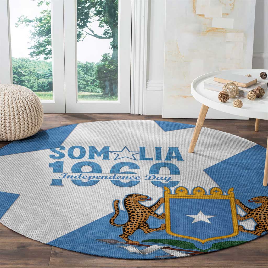Personalized Somalis Independence Day Round Carpet Soomaaliya Arise Somalis! LT15