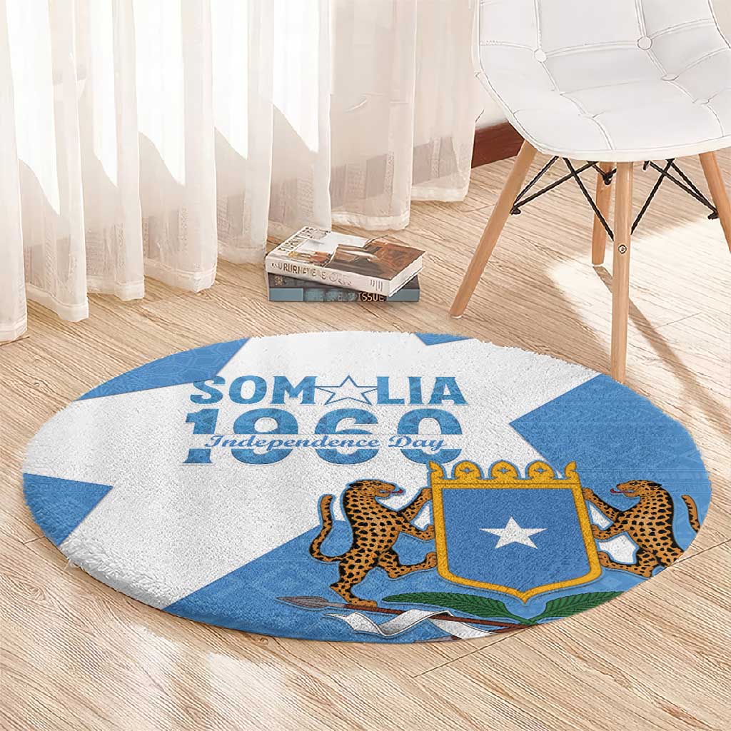 Personalized Somalis Independence Day Round Carpet Soomaaliya Arise Somalis! LT15