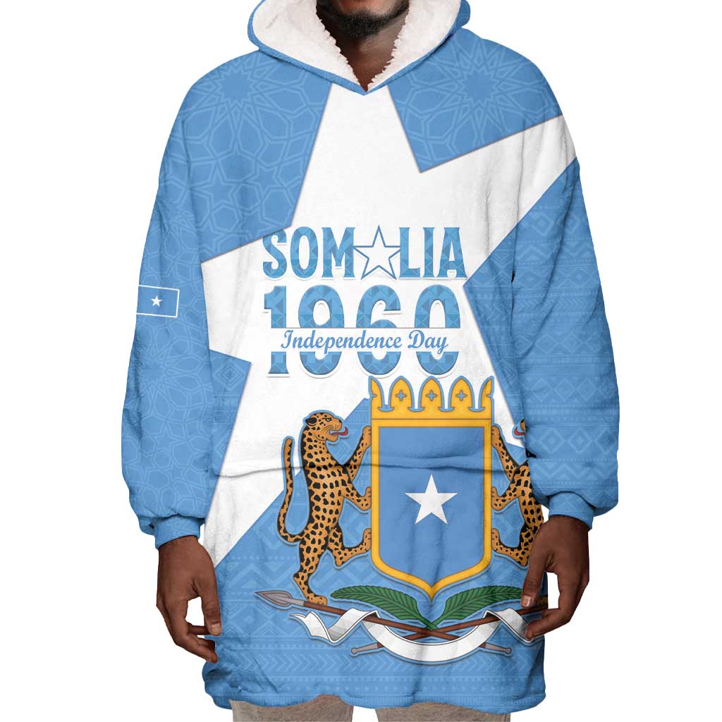 Personalized Somalis Independence Day Wearable Blanket Hoodie Soomaaliya Arise Somalis! LT15