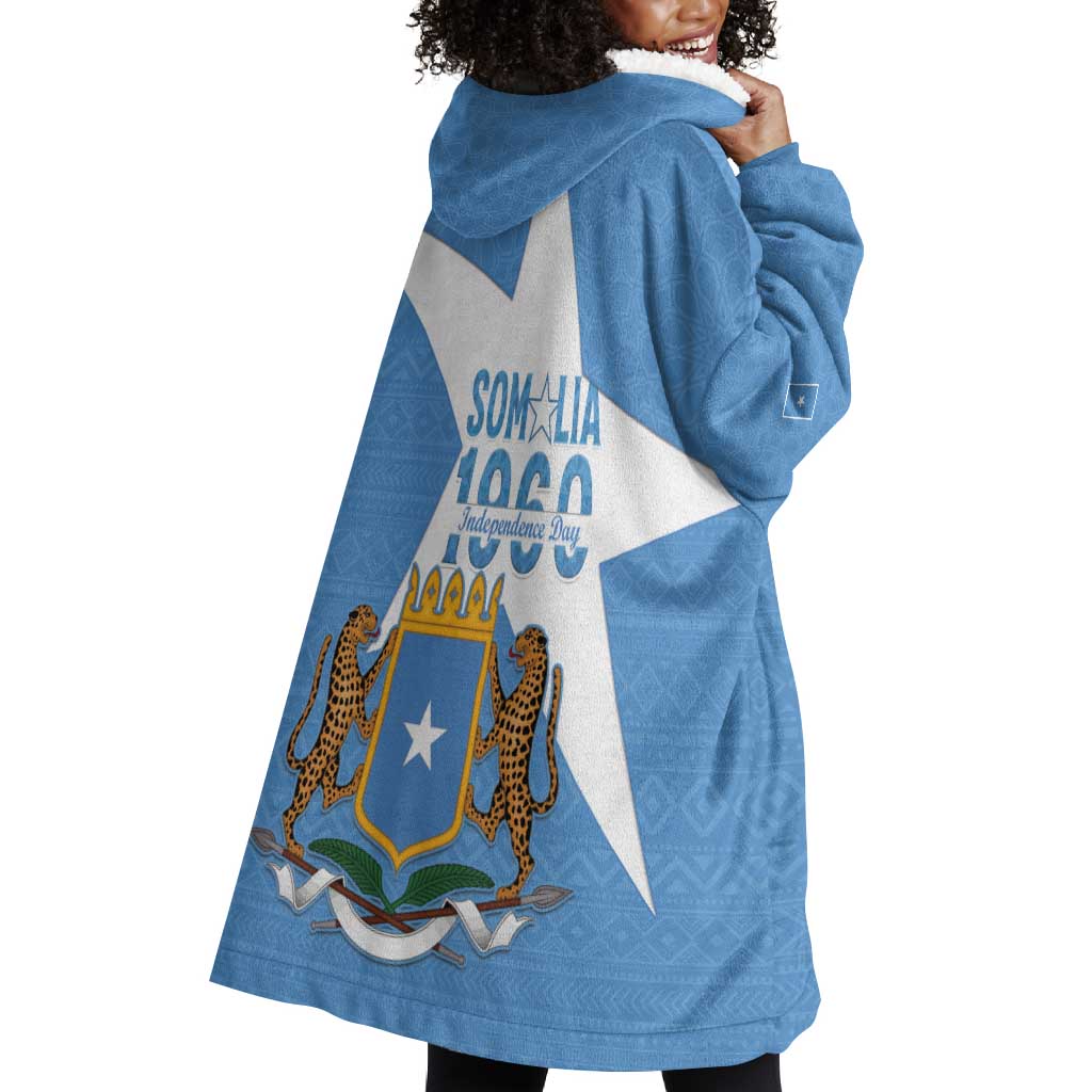 Personalized Somalis Independence Day Wearable Blanket Hoodie Soomaaliya Arise Somalis! LT15