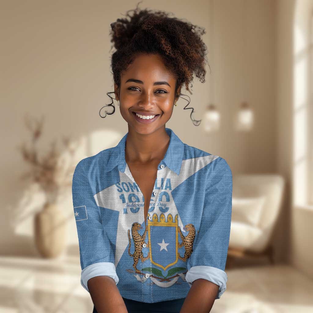 Personalized Somalis Independence Day Women Casual Shirt Soomaaliya Arise Somalis! LT15