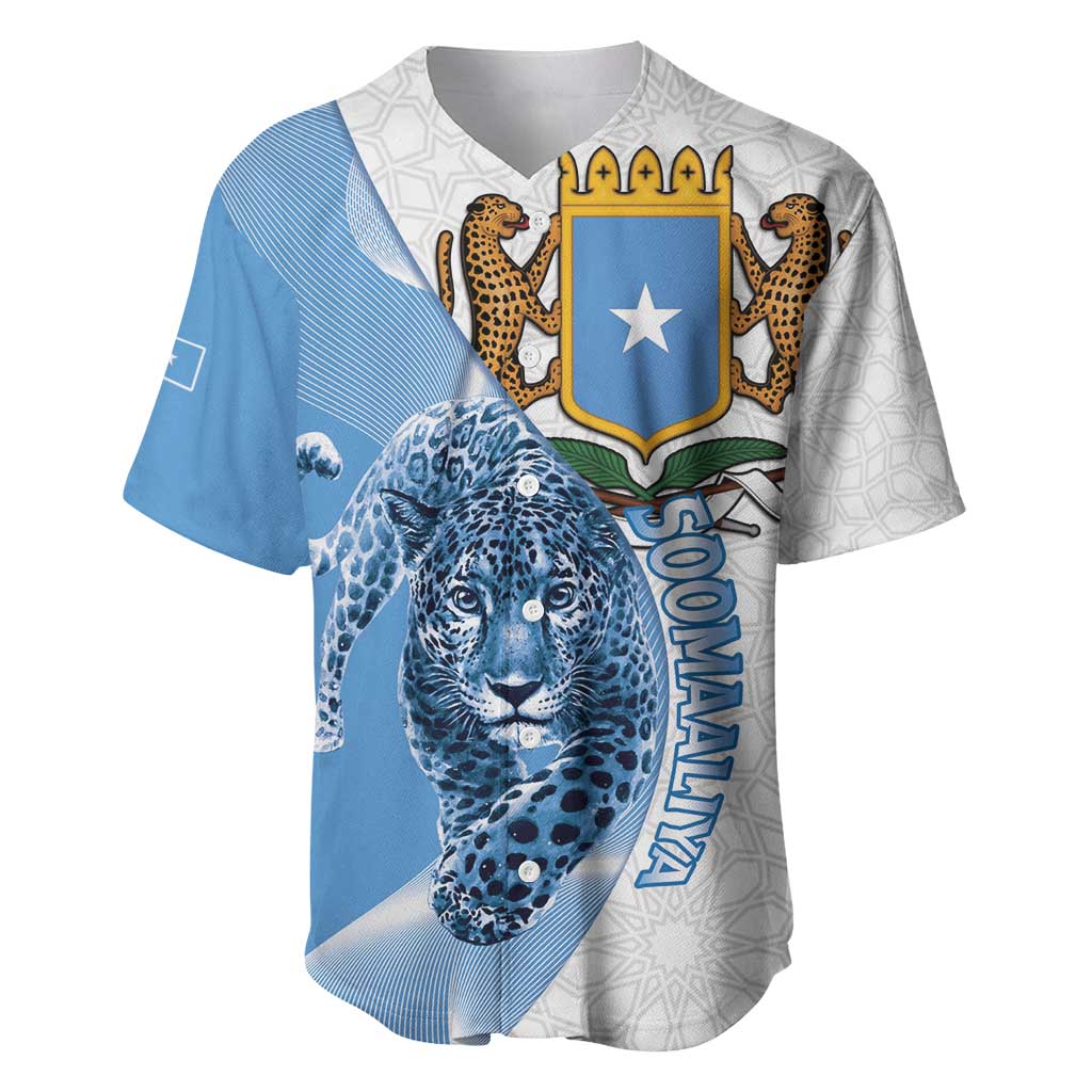 Coat of arms of Soomaaliya Baseball Jersey Leopard Skin mix Islamic Pattern LT15