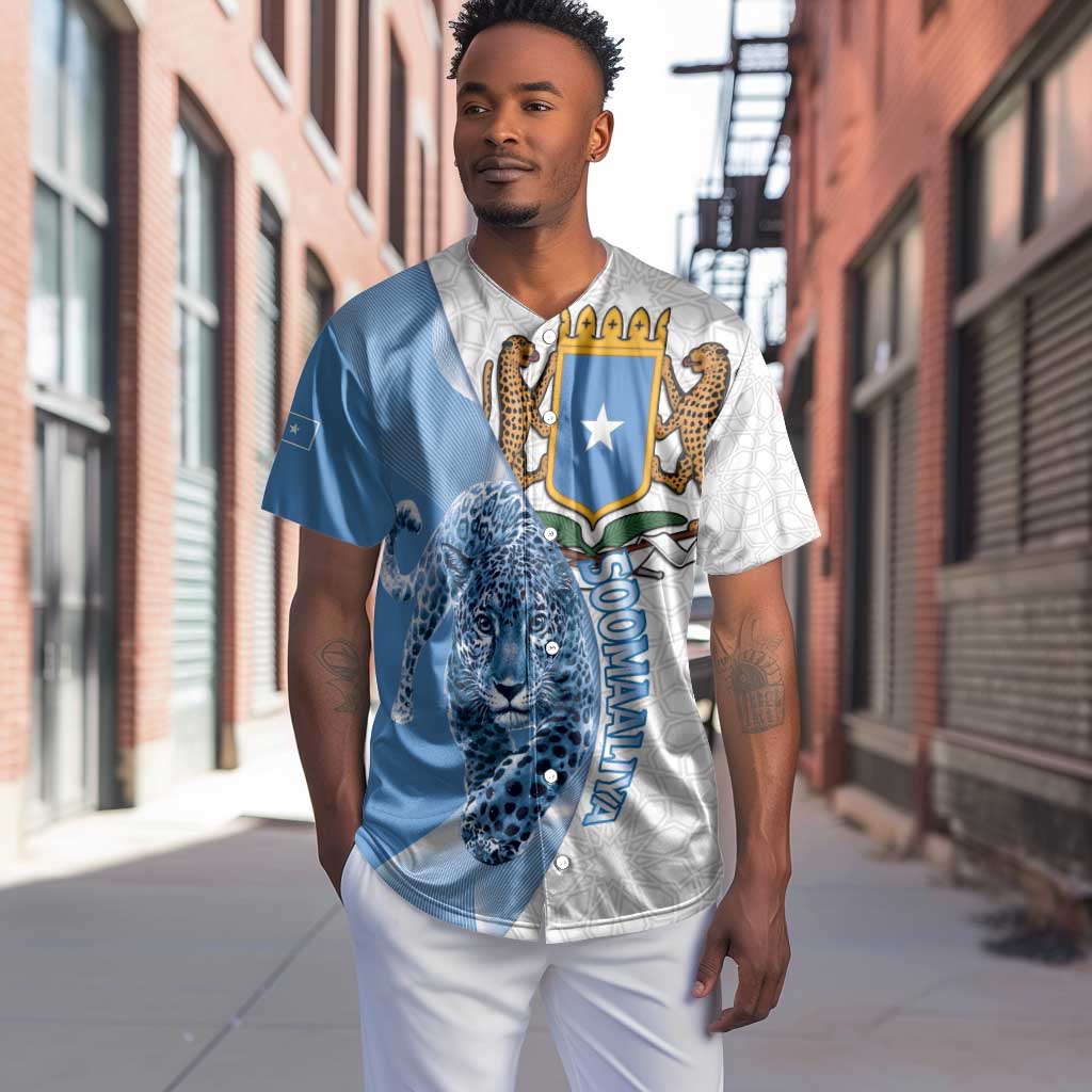 Coat of arms of Soomaaliya Baseball Jersey Leopard Skin mix Islamic Pattern LT15