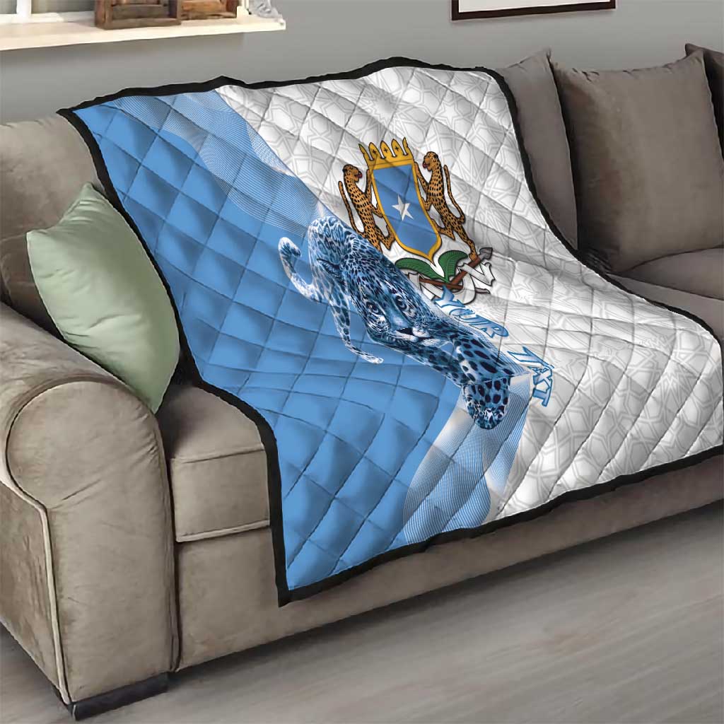 Coat of arms of Soomaaliya Quilt Leopard Skin mix Islamic Pattern LT15