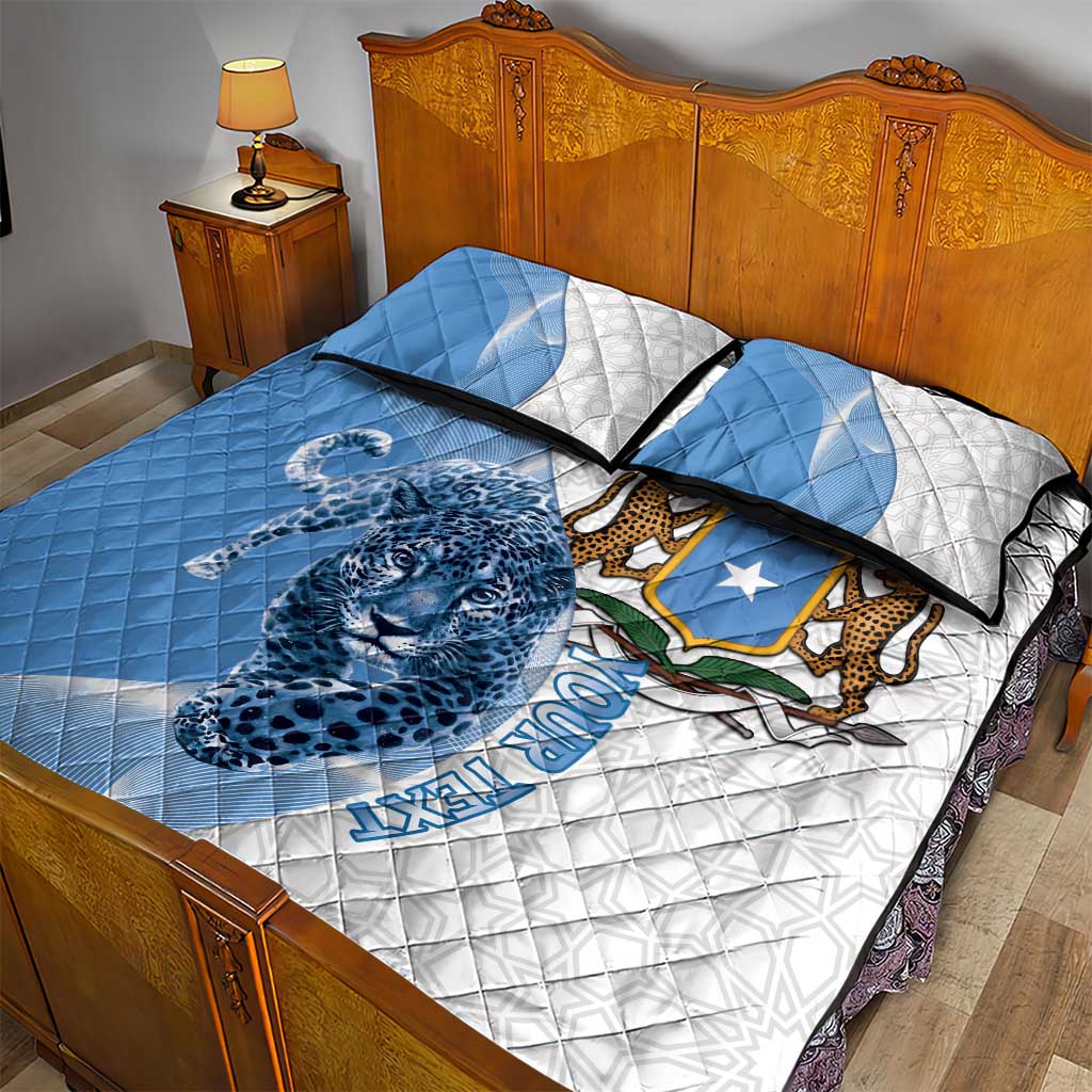 Coat of arms of Soomaaliya Quilt Bed Set Leopard Skin mix Islamic Pattern LT15