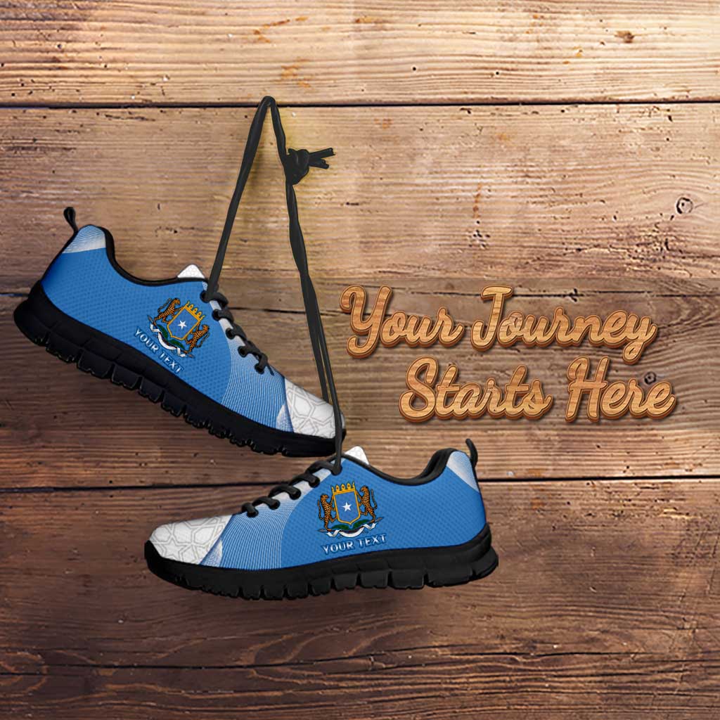Personalised Somali Leopard Sneakers Coat Of Arms Islamic Pattern LT15