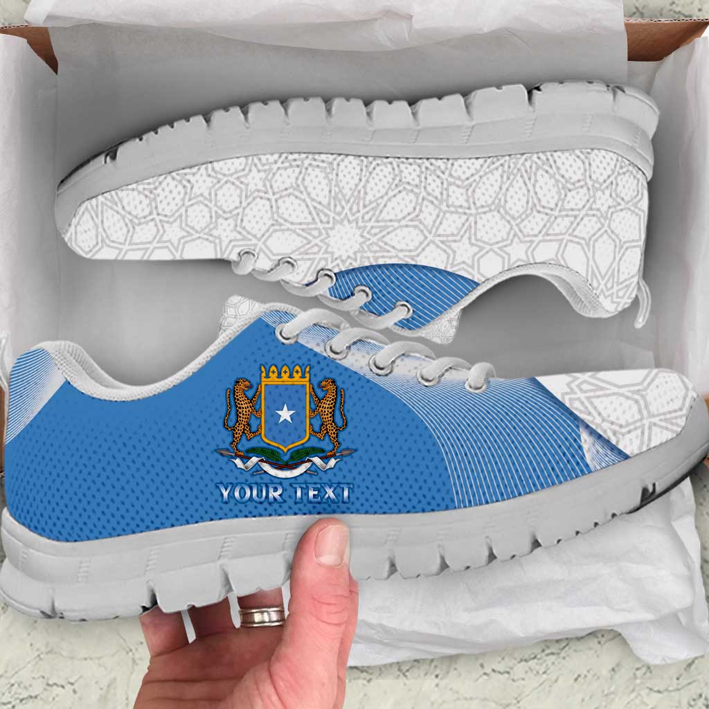 Personalised Somali Leopard Sneakers Coat Of Arms Islamic Pattern LT15