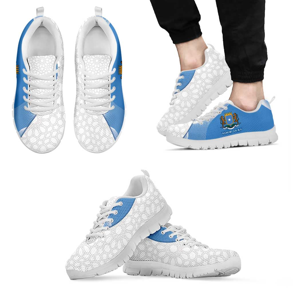 Personalised Somali Leopard Sneakers Coat Of Arms Islamic Pattern LT15