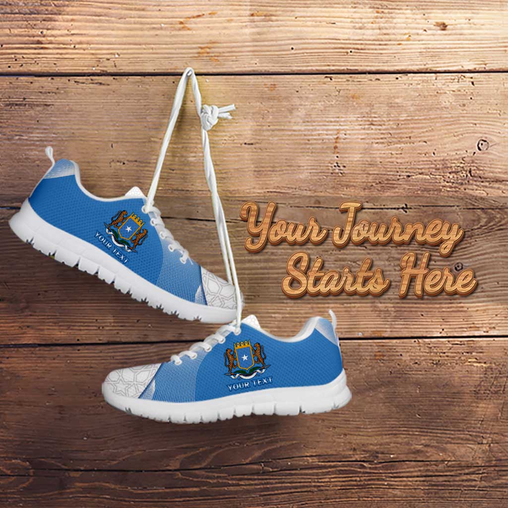 Personalised Somali Leopard Sneakers Coat Of Arms Islamic Pattern LT15