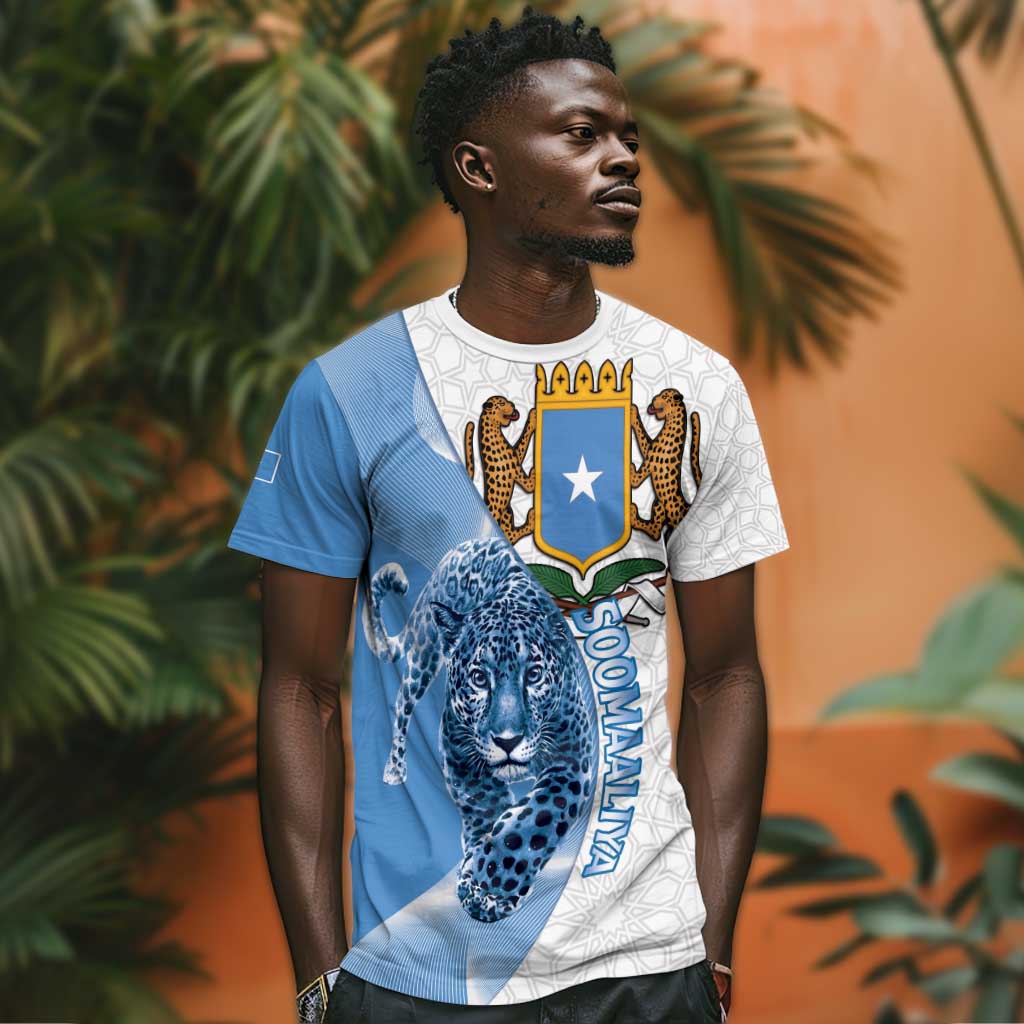 Coat of arms of Soomaaliya T shirt Leopard Skin mix Islamic Pattern LT15