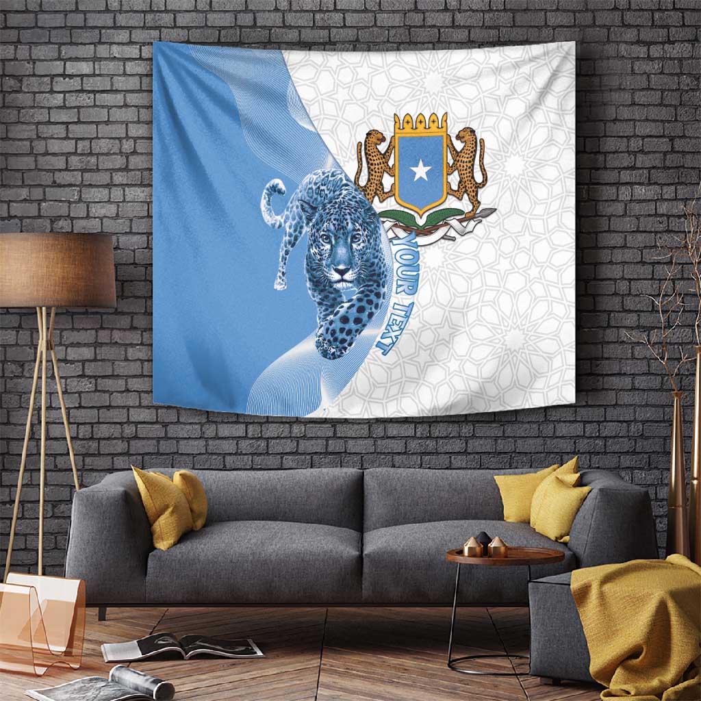 Coat of arms of Soomaaliya Tapestry Leopard Skin mix Islamic Pattern LT15