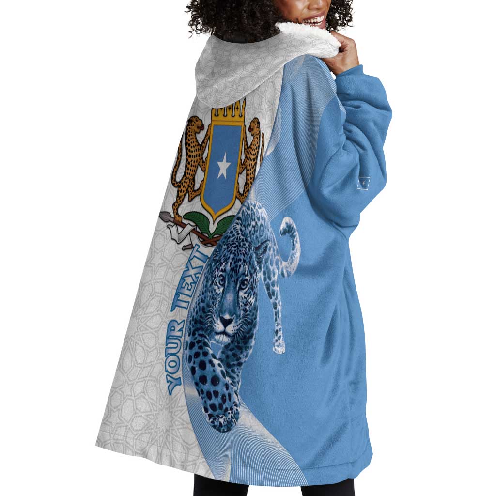 Coat of arms of Soomaaliya Wearable Blanket Hoodie Leopard Skin mix Islamic Pattern LT15