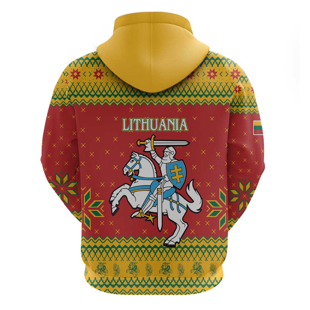 Lithuania Christmas Hoodie Coat Of Arms Linksmu Kaledu LT15