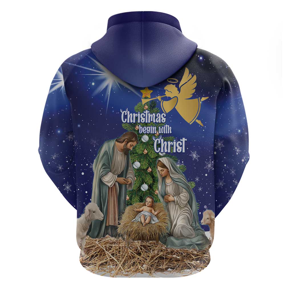Lithuania Christmas Hoodie Chistmas Begin With Christ LT15