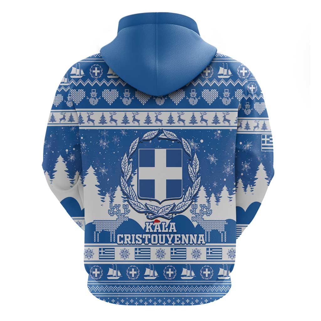 Greece Christmas Hoodie Coat Of Arms Kala Cristouyenna LT15
