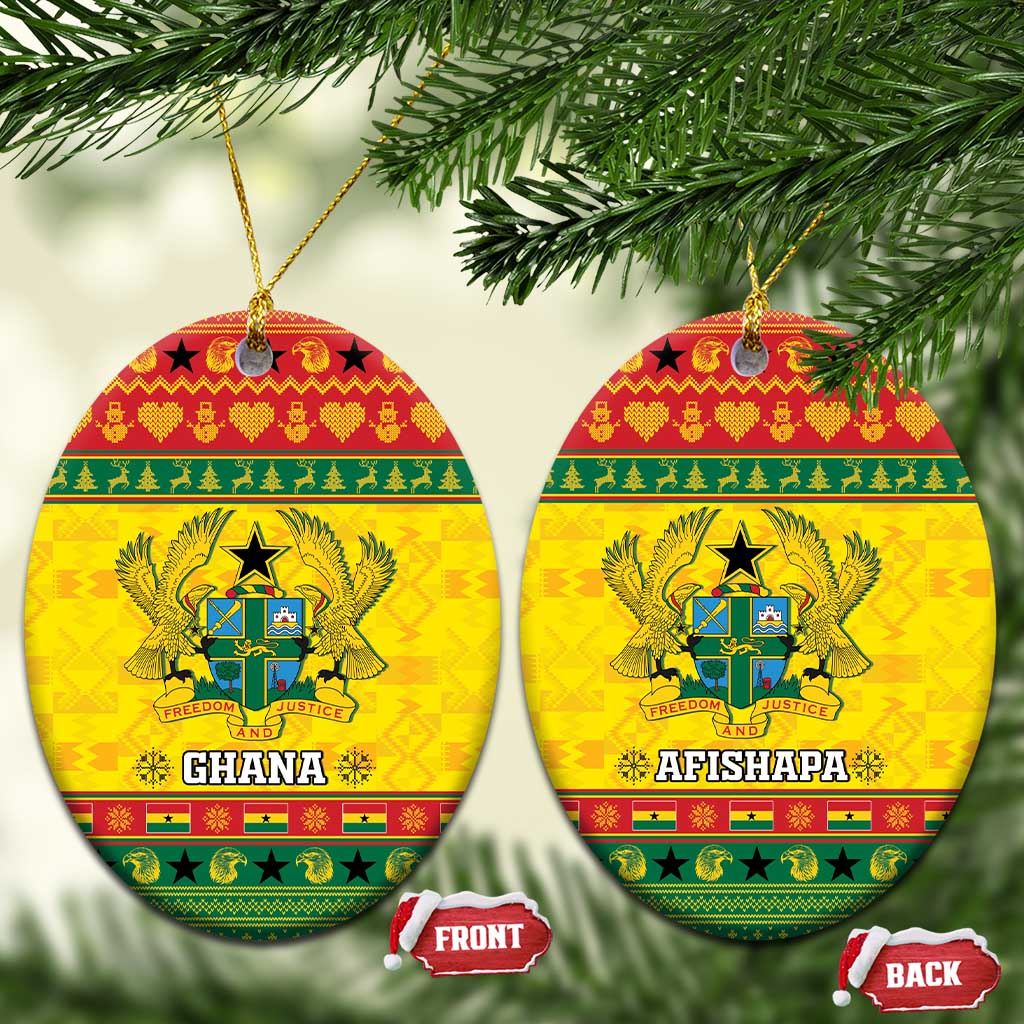Ghana Christmas Ceramic Ornament Coat Of Arms Afishapa LT15