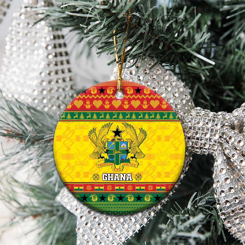 Ghana Christmas Ceramic Ornament Coat Of Arms Afishapa LT15