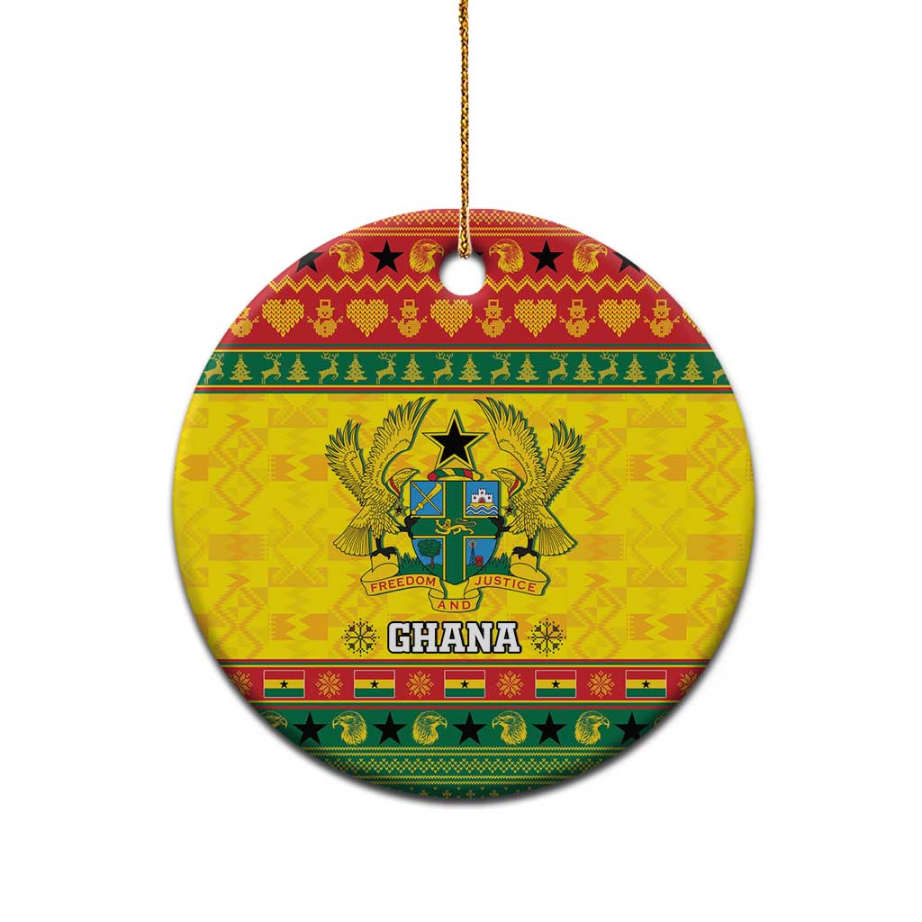 Ghana Christmas Ceramic Ornament Coat Of Arms Afishapa LT15