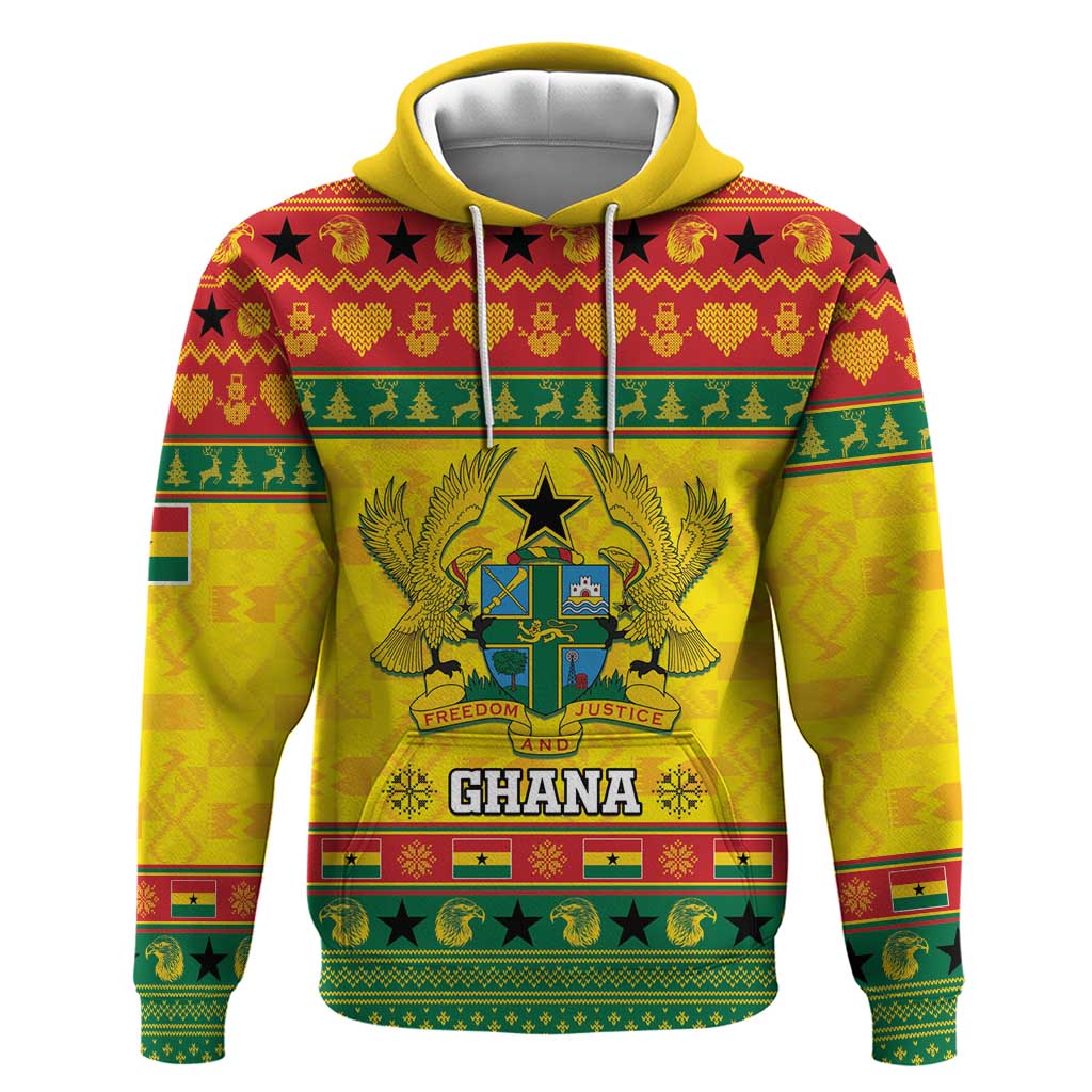 Ghana Christmas Hoodie Coat Of Arms Afishapa LT15