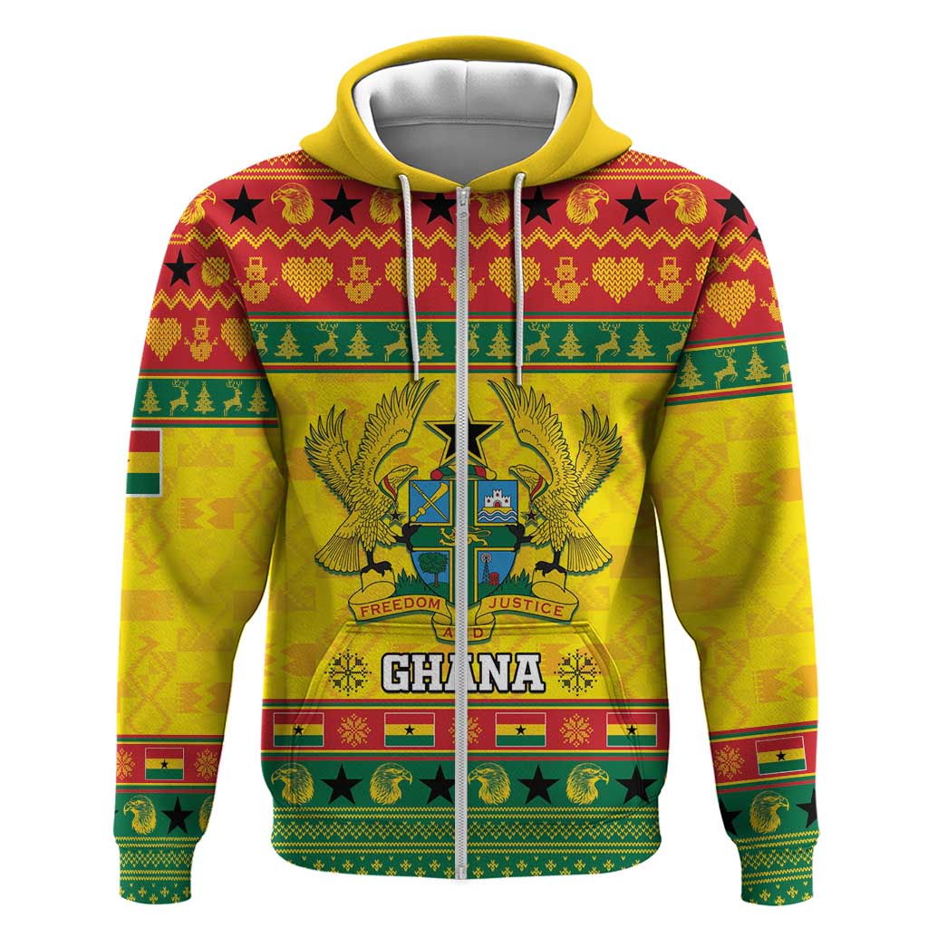 Ghana Christmas Hoodie Coat Of Arms Afishapa LT15
