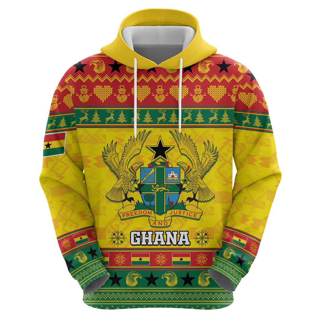 Ghana Christmas Hoodie Coat Of Arms Afishapa LT15