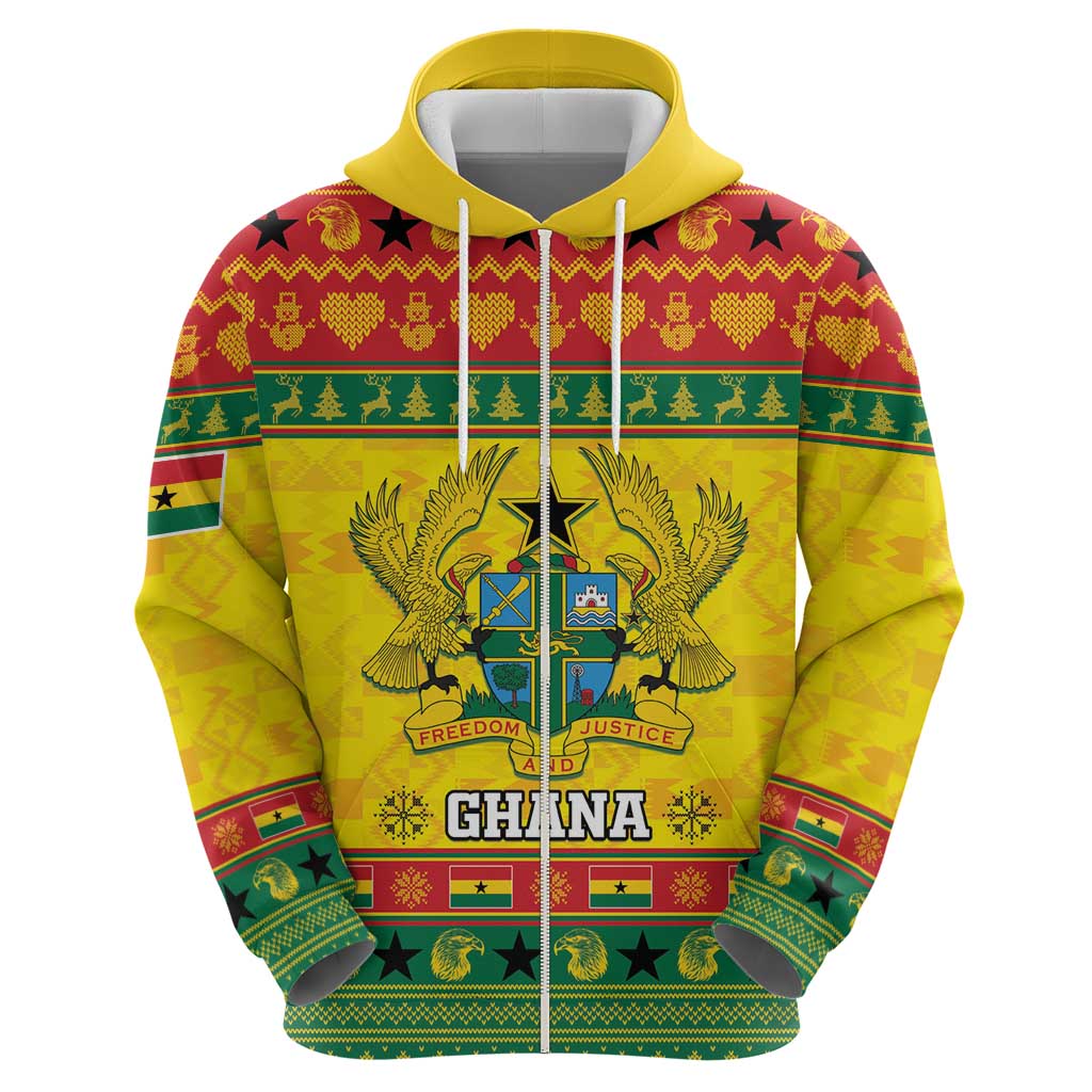 Ghana Christmas Hoodie Coat Of Arms Afishapa LT15