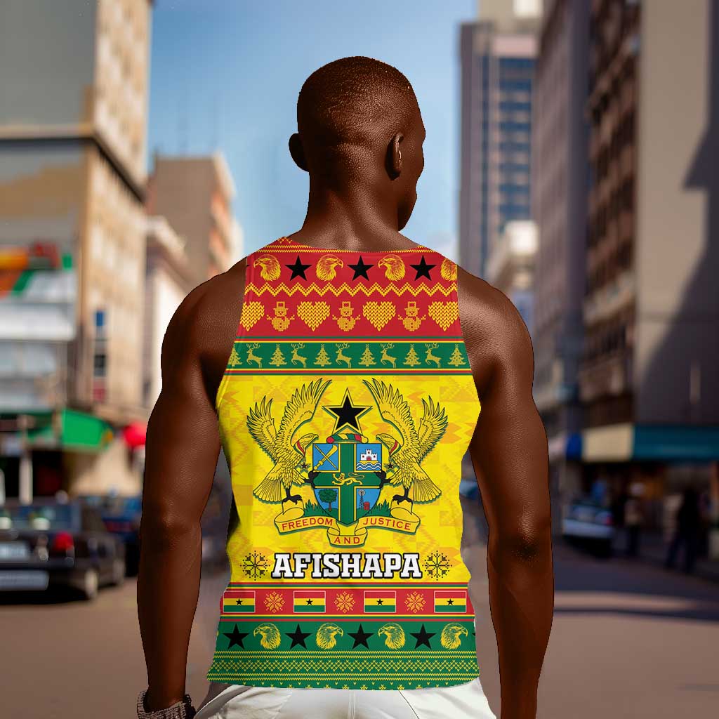 Afro Ghana Christmas Men Tank Top Coat Of Arms - Kente Pattern LT15