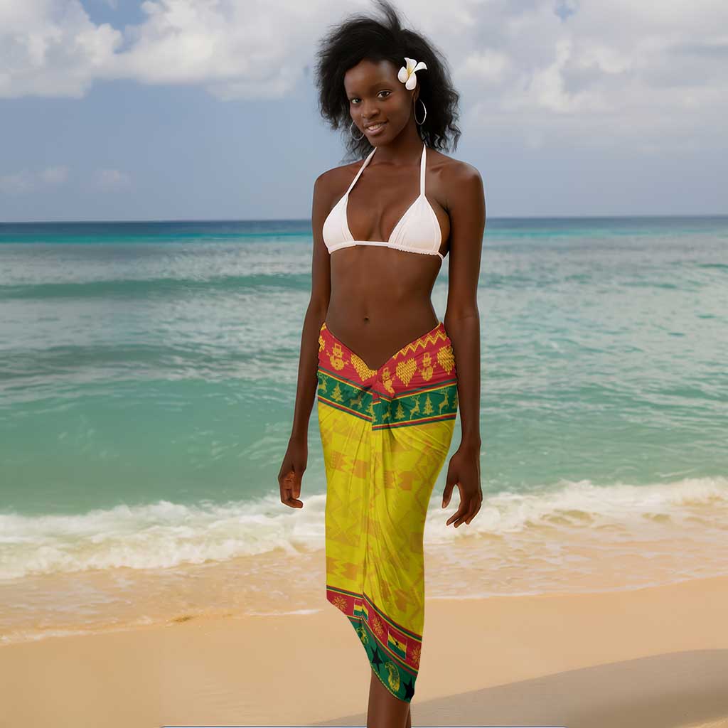 Afro Ghana Christmas Sarong Coat Of Arms - Kente Pattern LT15