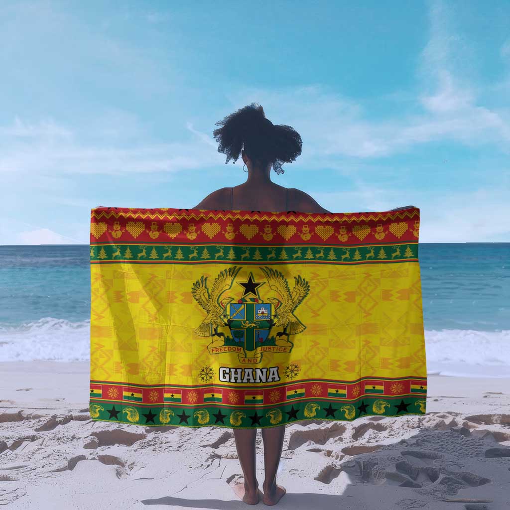 Afro Ghana Christmas Sarong Coat Of Arms - Kente Pattern LT15